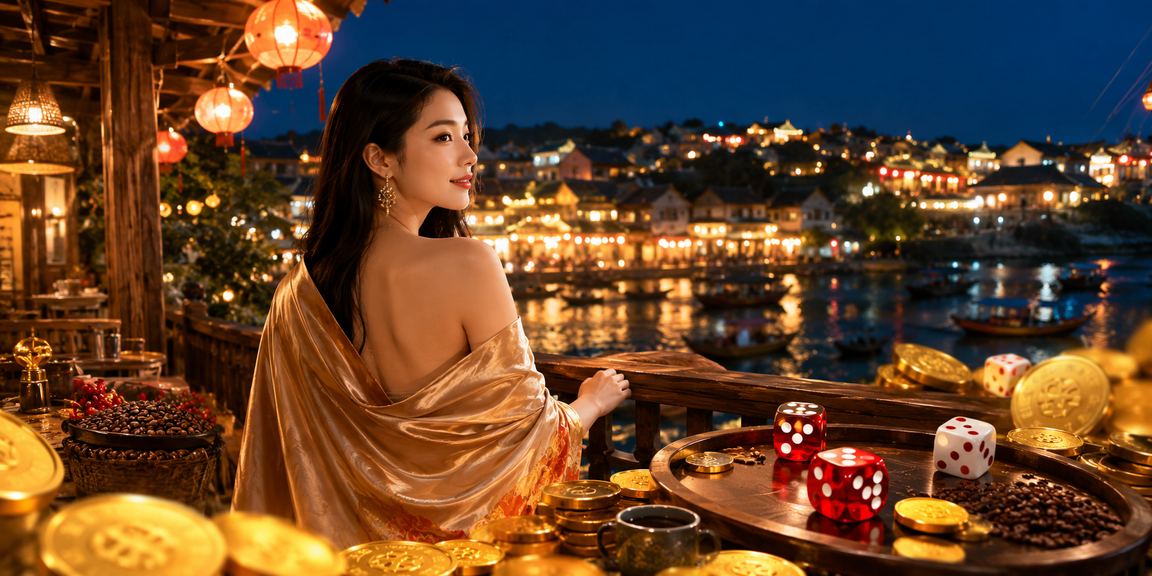 Quang cảnh quán cafe tại Mũi Né với đồ họa sắc nét
